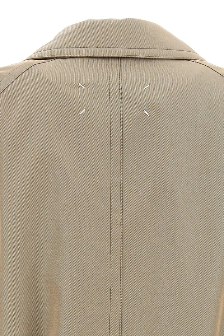 Maison Margiela Men Long Single-Breasted Trench Coat