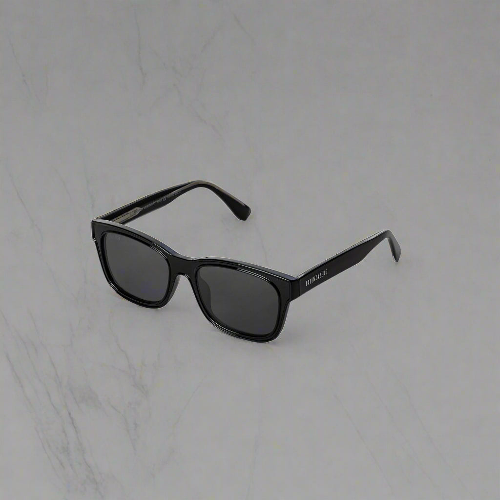 Black stylish Italian designed affordable sunglasses with UV protection.