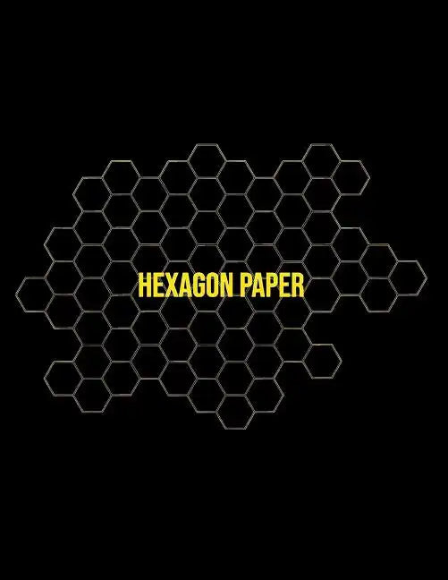Hexagon Paper: Honeycomb Hex Paper For Organic Chemistry Drawing Gamer Map Board Video Game - Create Mosaics Tile Quilt Design - Gold - Paperback