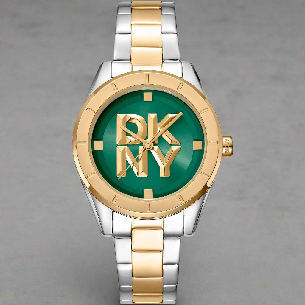 DKNY women's green & gold dial quartz Watches
