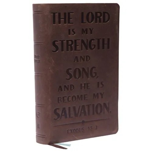 KJV Holy Bible: Personal Size with Cross References, Brown Genuine Leather, Red Letter, Comfort Print: King James Version (Verse Art Cover Collection) - Leather