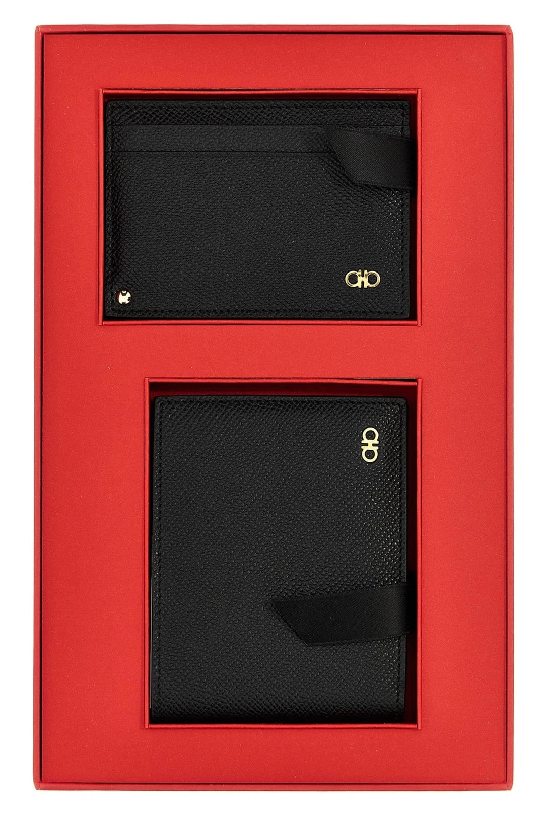 Ferragamo Men 'Gancio' Wallet + Card Holder Set