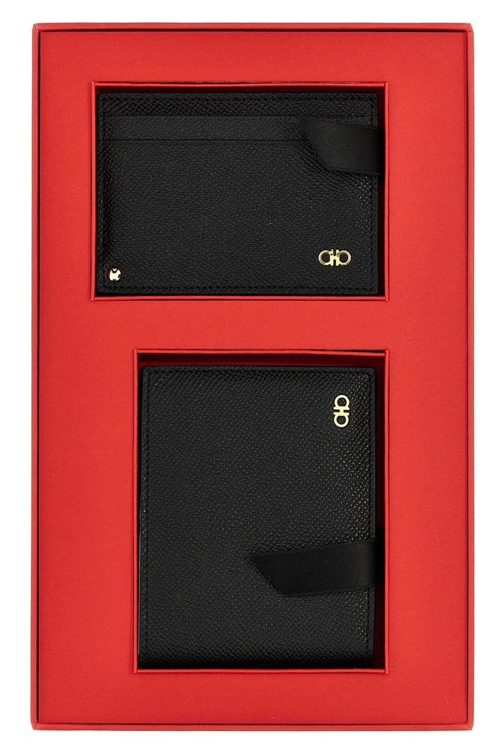 Ferragamo Men 'Gancio' Wallet + Card Holder Set