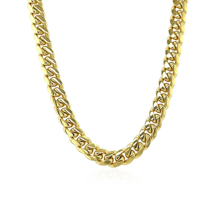 5.0mm 14k Yellow Gold Classic Miami Cuban Solid Chain
