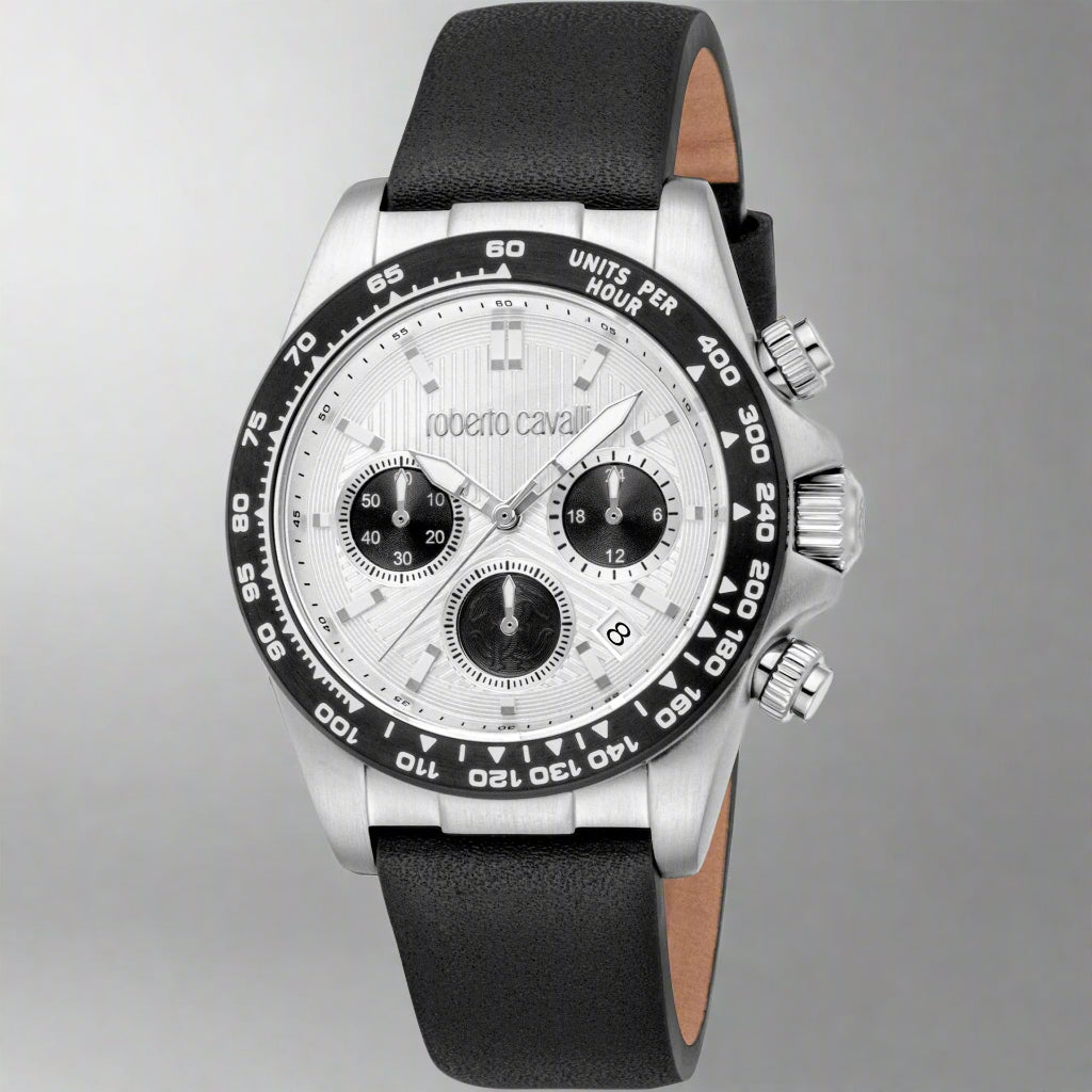 Roberto Cavalli mens white dial chronograph Watches