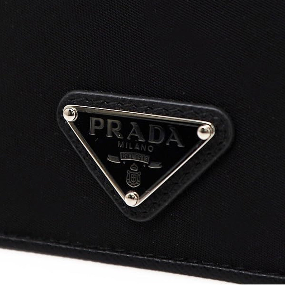 Prada Nylon And Leather Card Holder Women