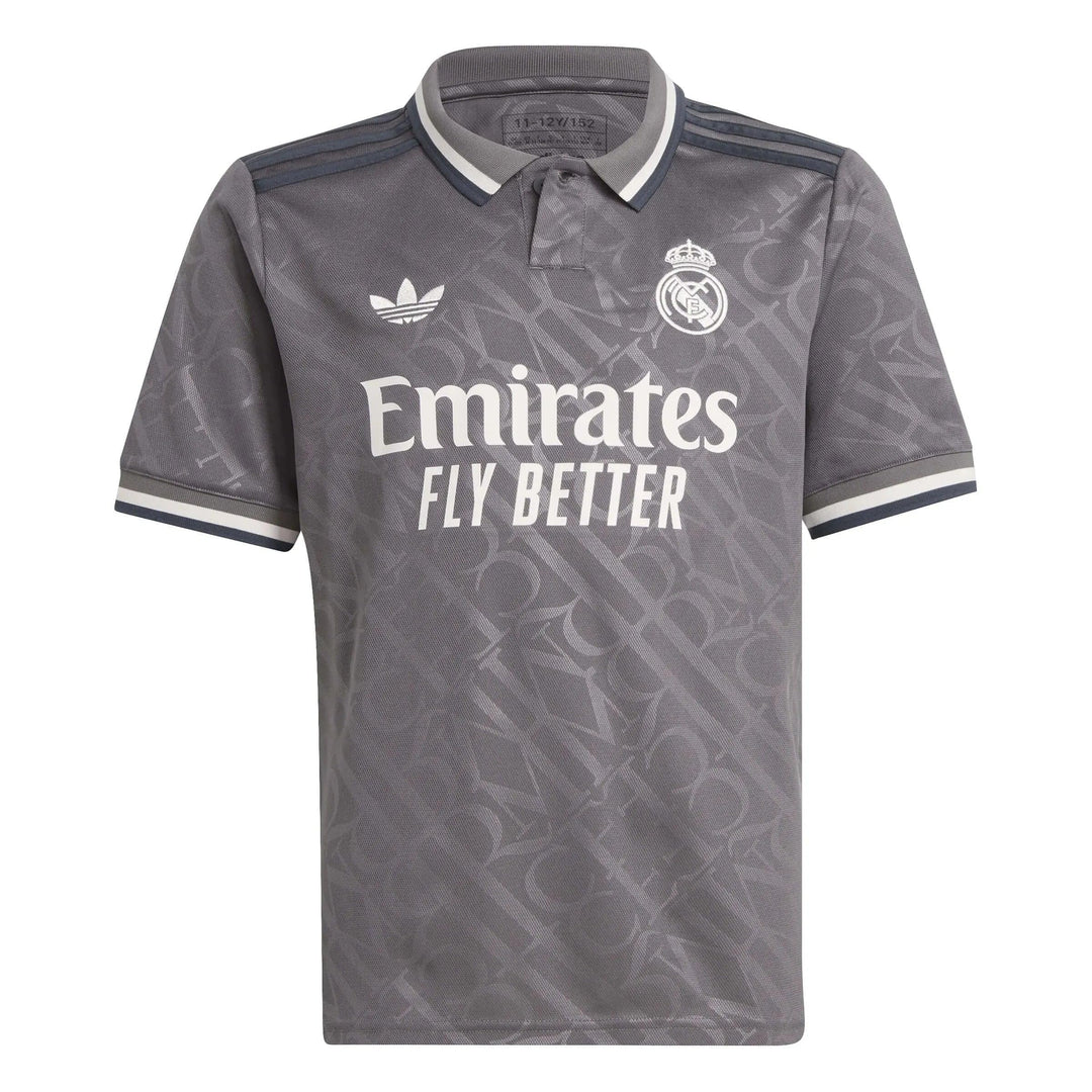 adidas Boys Real Madrid 24/25 Third Jersey Charcoal