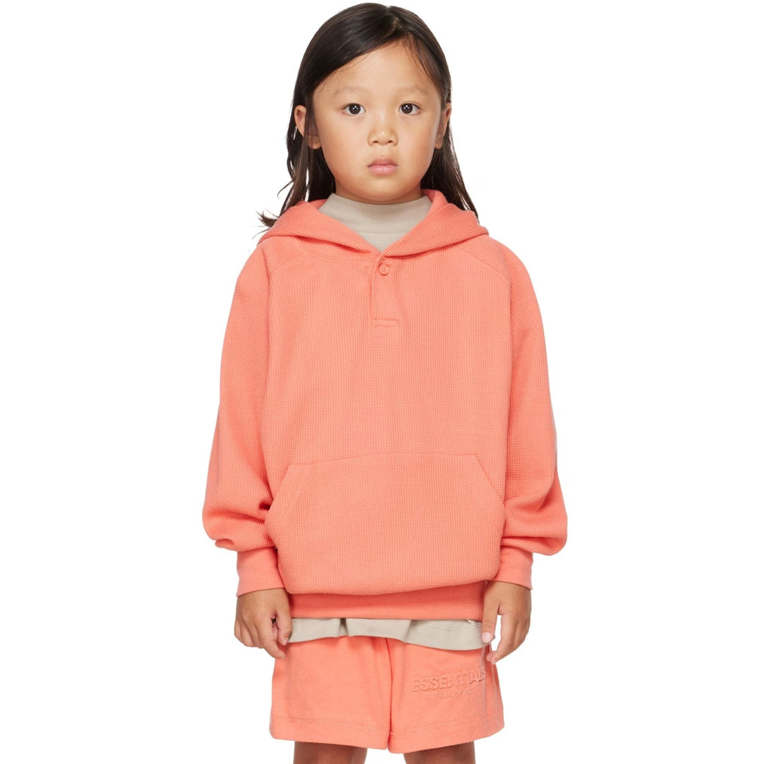 Fear Of God Essential Kids Pink Hoodie "Henley"