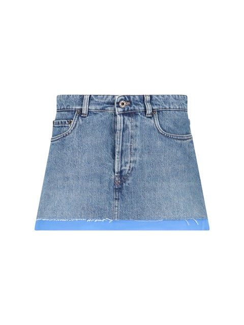 Miu Miu Women Denim Mini Skirt