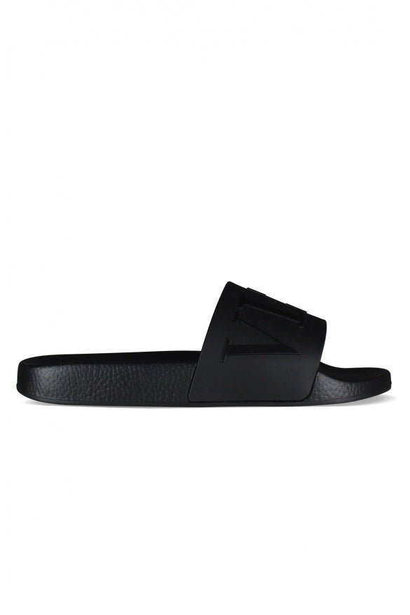 Black sandal on a white background