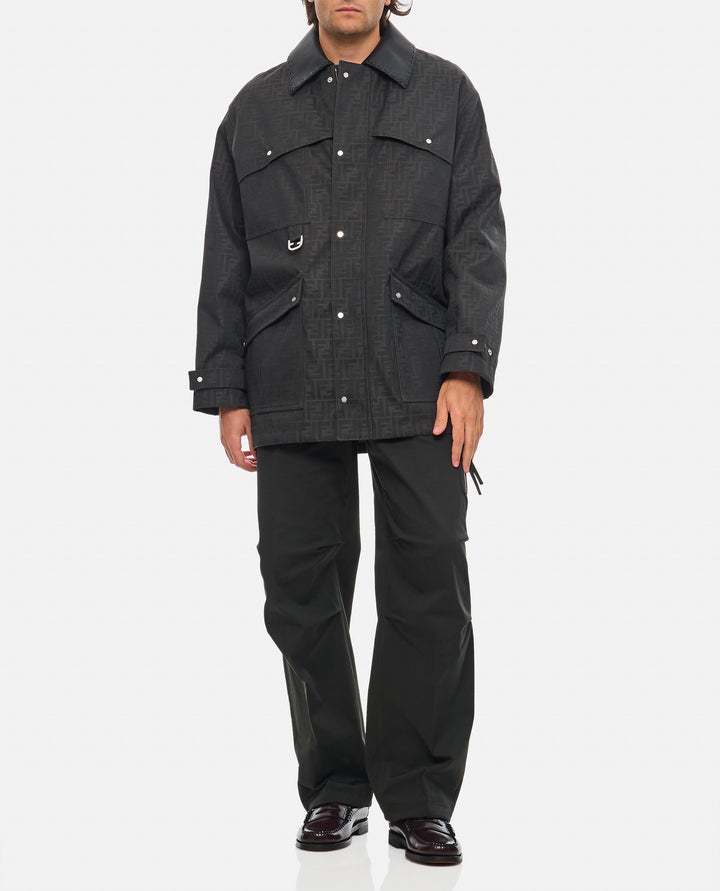 Fendi Men Blouson Coated Canvas Logo