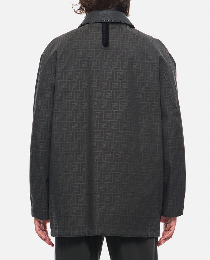 Fendi Men Blouson Coated Canvas Logo