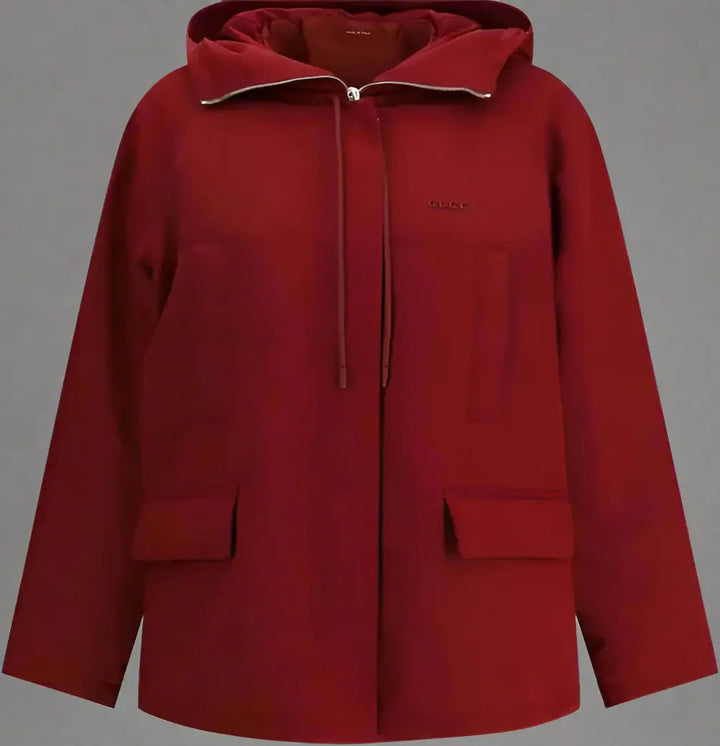Red jacket with pockets