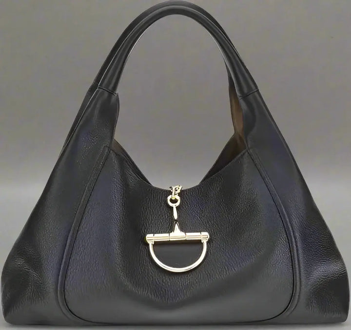 GUCCI SOFTBIT brown leather maxi Shoulder Bag