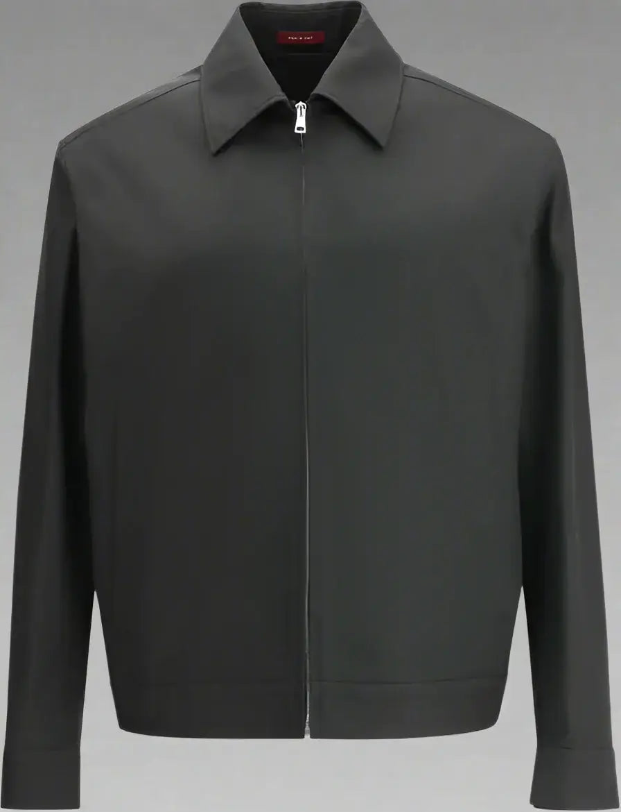 GUCCI men's black Cotton Jacket with rear waist GUCCI stripes