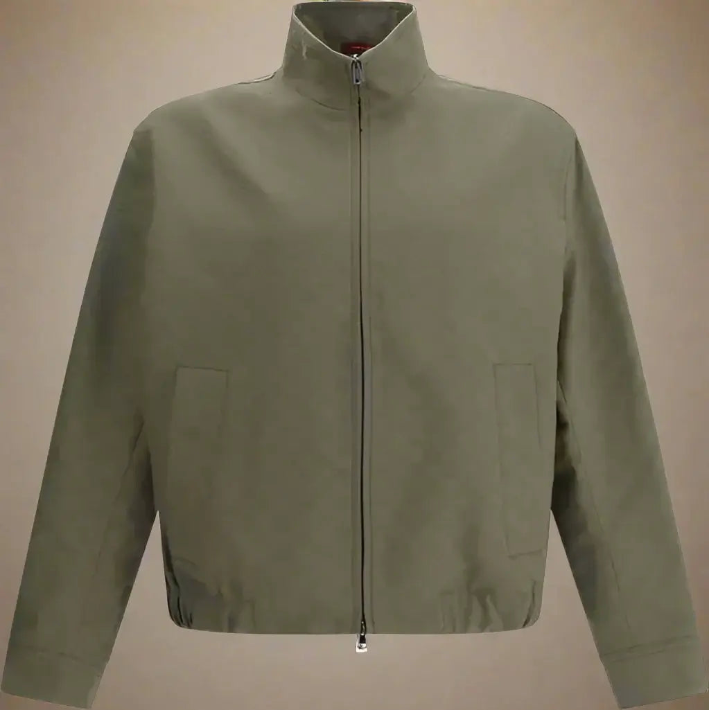 Green jacket on a white background
