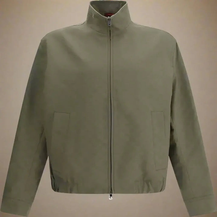 Green jacket on a white background