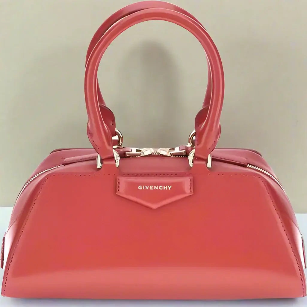 GIVENCHY women's red leather Antigona East-West mini Handbag