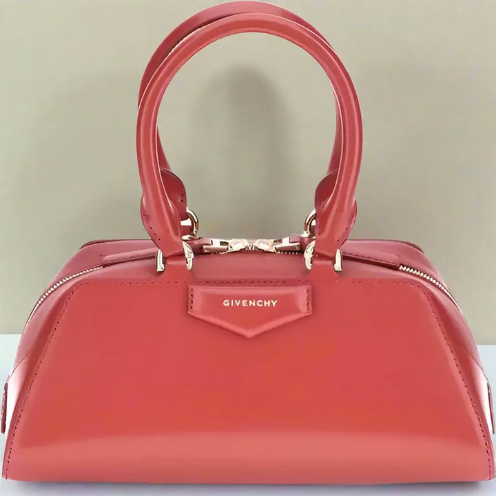 GIVENCHY women's red leather Antigona East-West mini Handbag