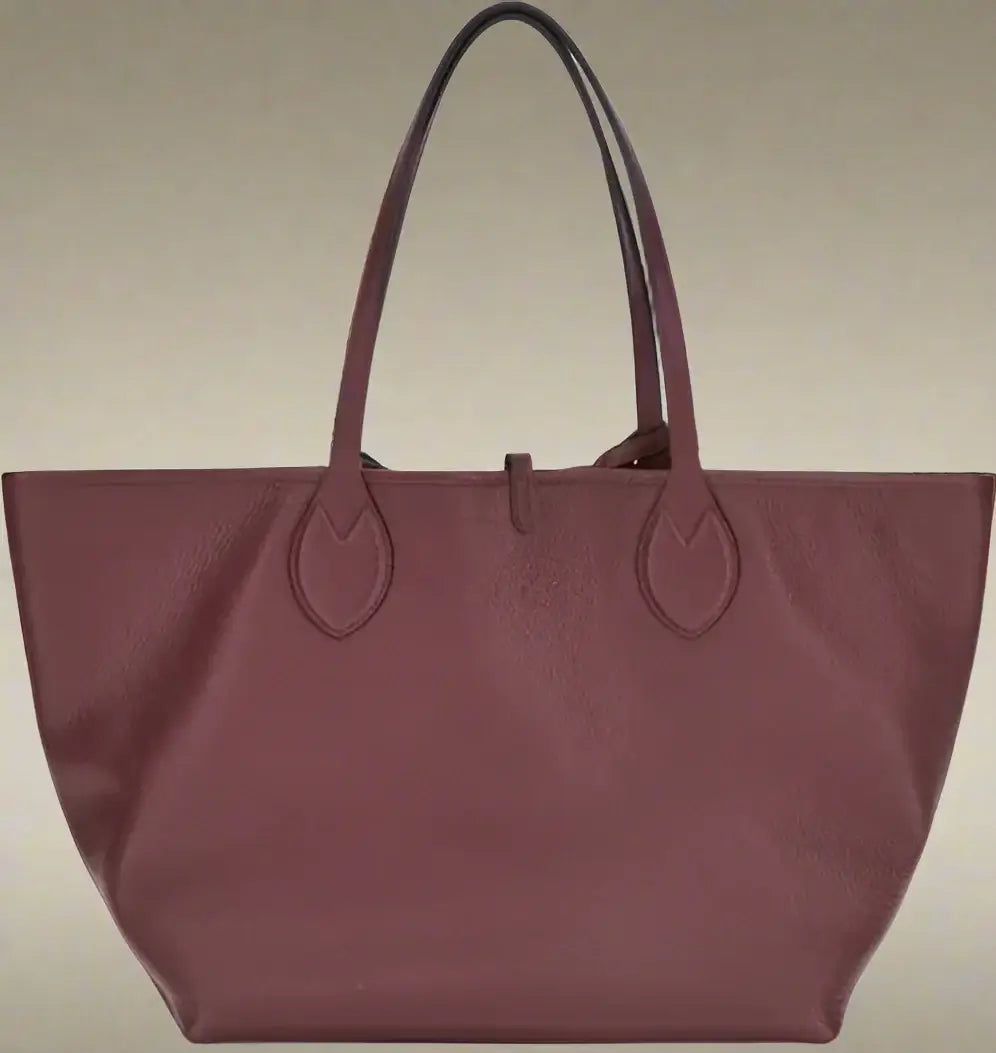 GUCCI women's black, beige, dark brown reversible leather Totissima Tote Bag