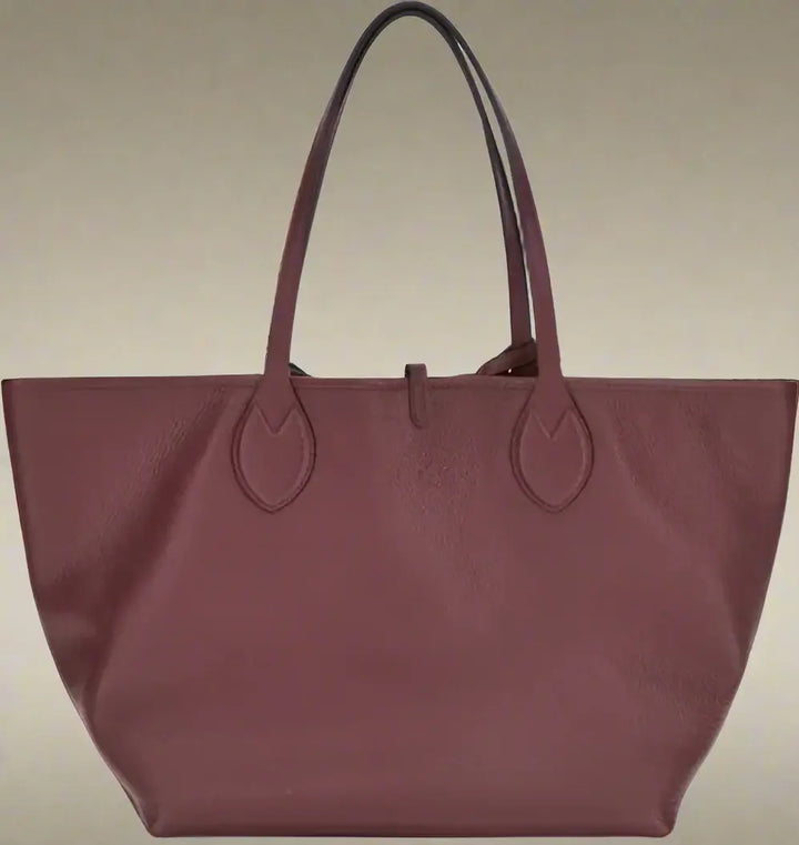 GUCCI women's black, beige, dark brown reversible leather Totissima Tote Bag