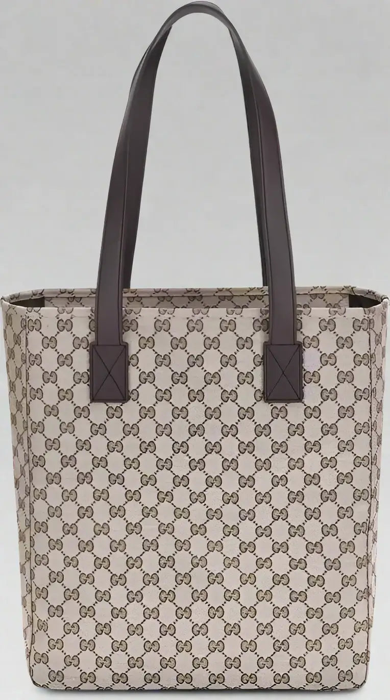 GUCCI men's GG fabric Tote Bag with embossed logos