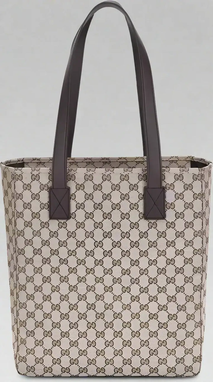 GUCCI men's GG fabric Tote Bag with embossed logos