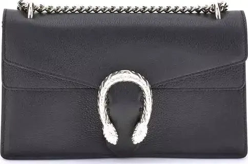 GUCCI black leather Dionysus medium Shoulder Bag