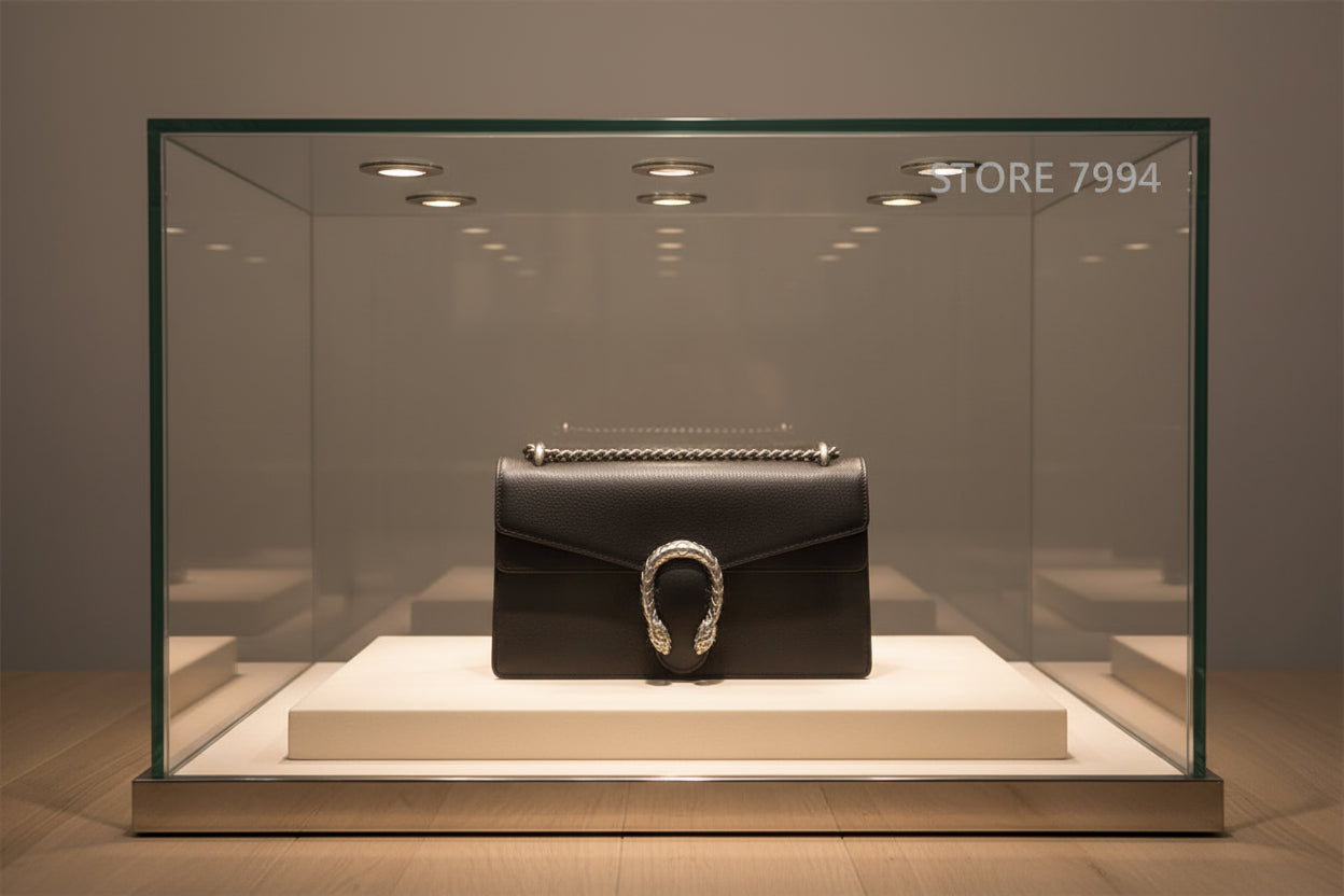 GUCCI black leather Dionysus medium Shoulder Bag