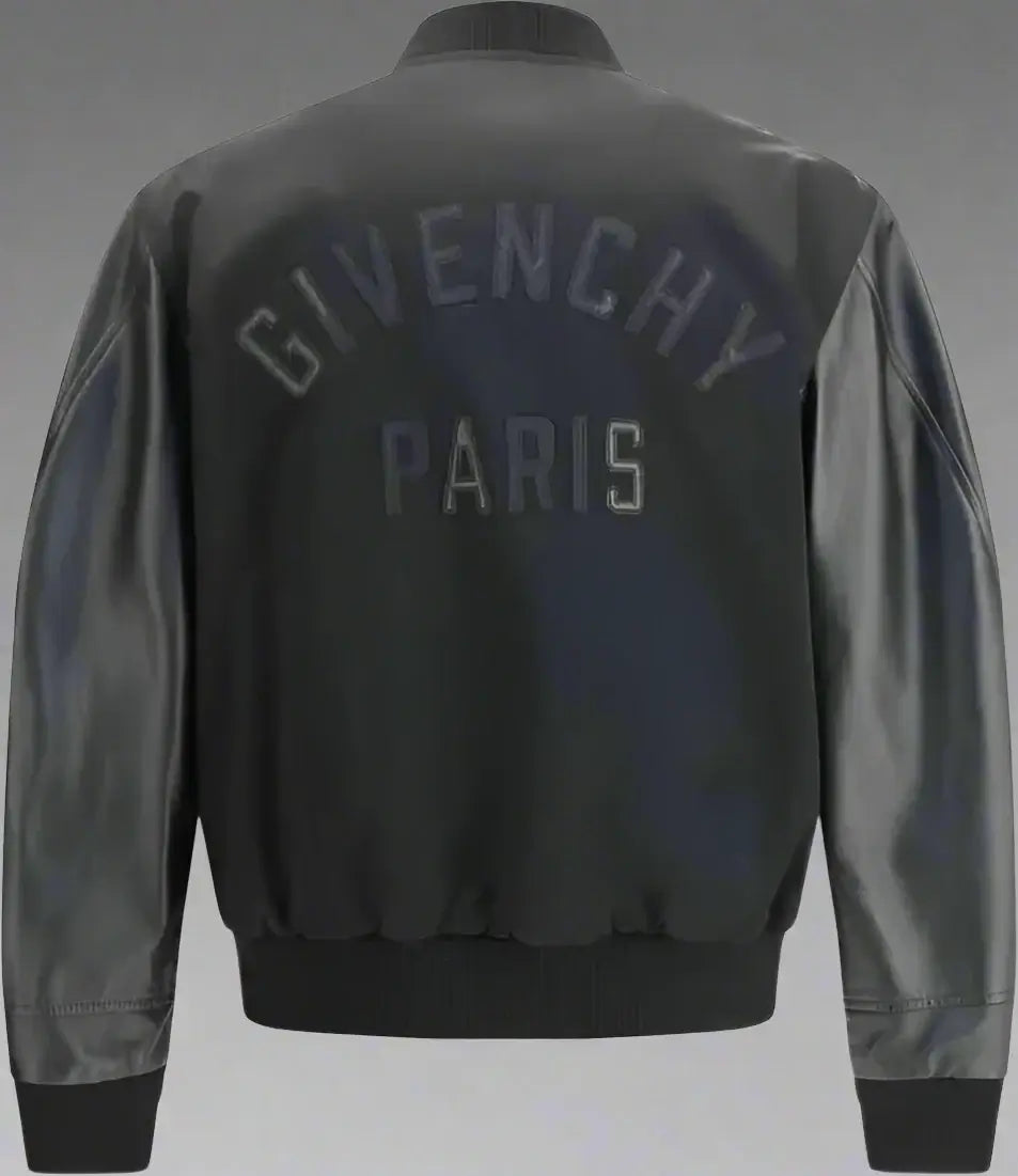 Black Givenchy Paris jacket on a white background