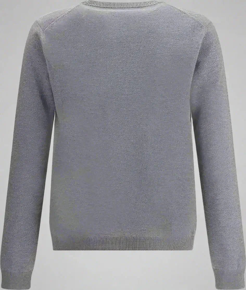 Gray sweater on a white background