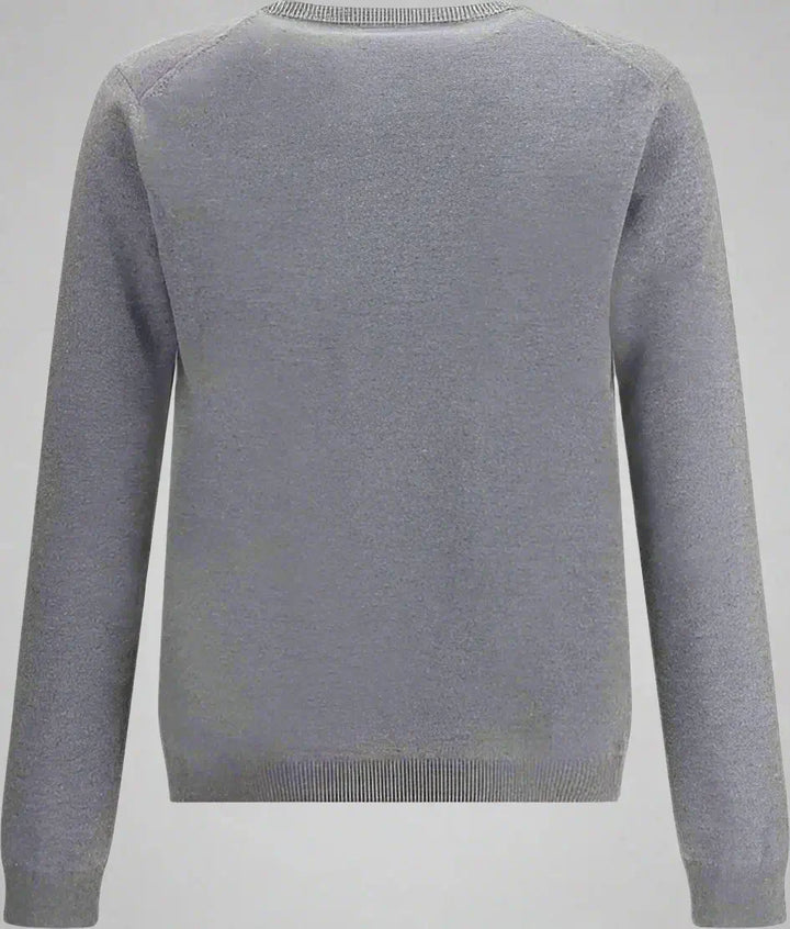 Gray sweater on a white background