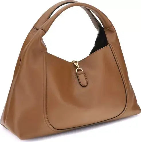 GUCCI SOFTBIT brown leather maxi Shoulder Bag