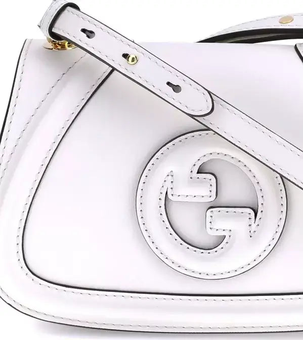 GUCC white leather Blondie Shoulder Bag