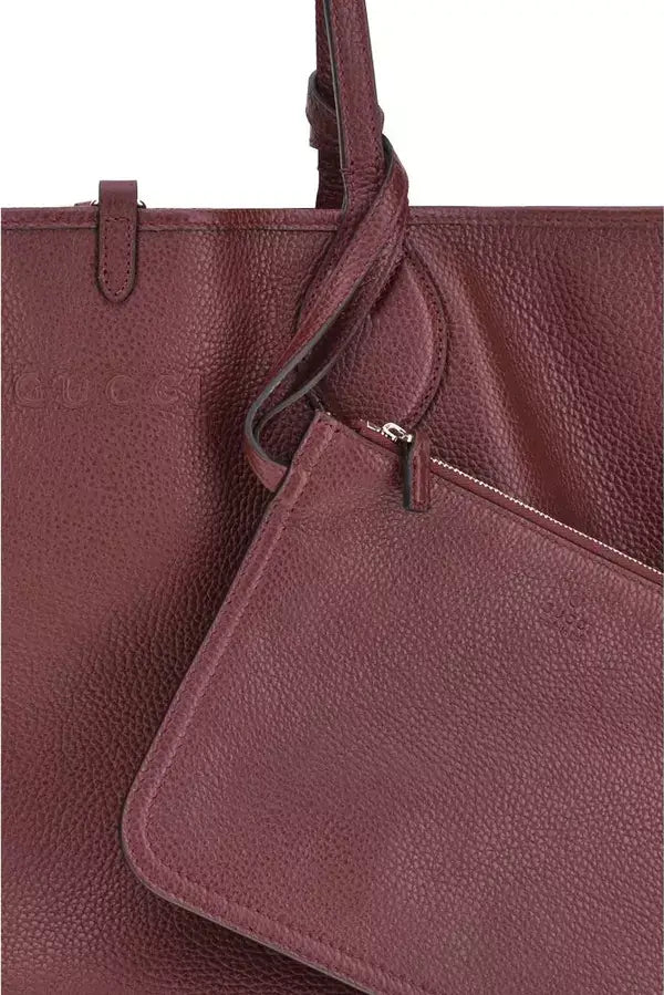 GUCCI women's black, beige, dark brown reversible leather Totissima Tote Bag