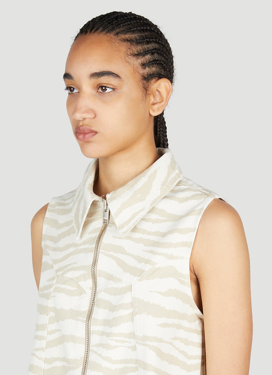 Ganni Women Zebra Print Mini Dress