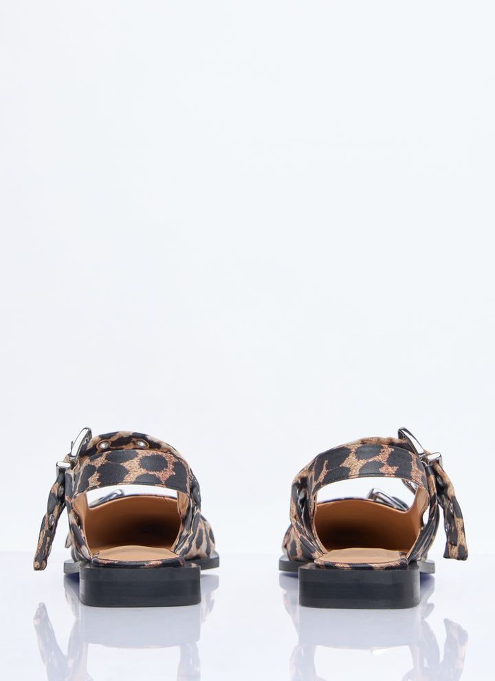 Ganni Women Feminine Buckle Ballerina Flats