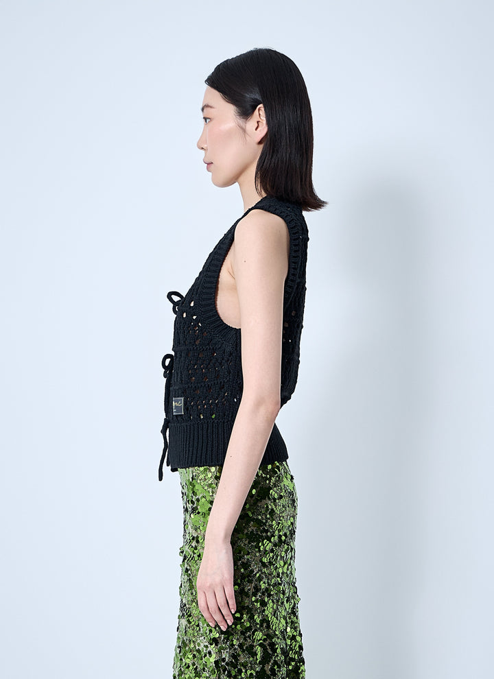 Ganni Women Logo Patch Vest