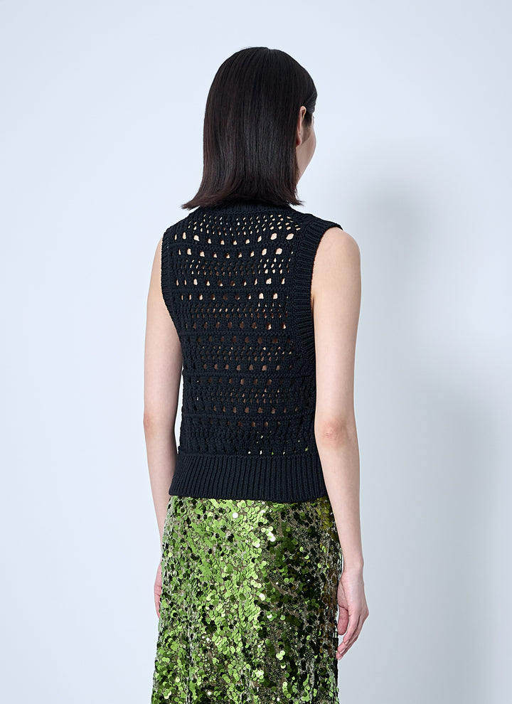 Ganni Women Logo Patch Vest