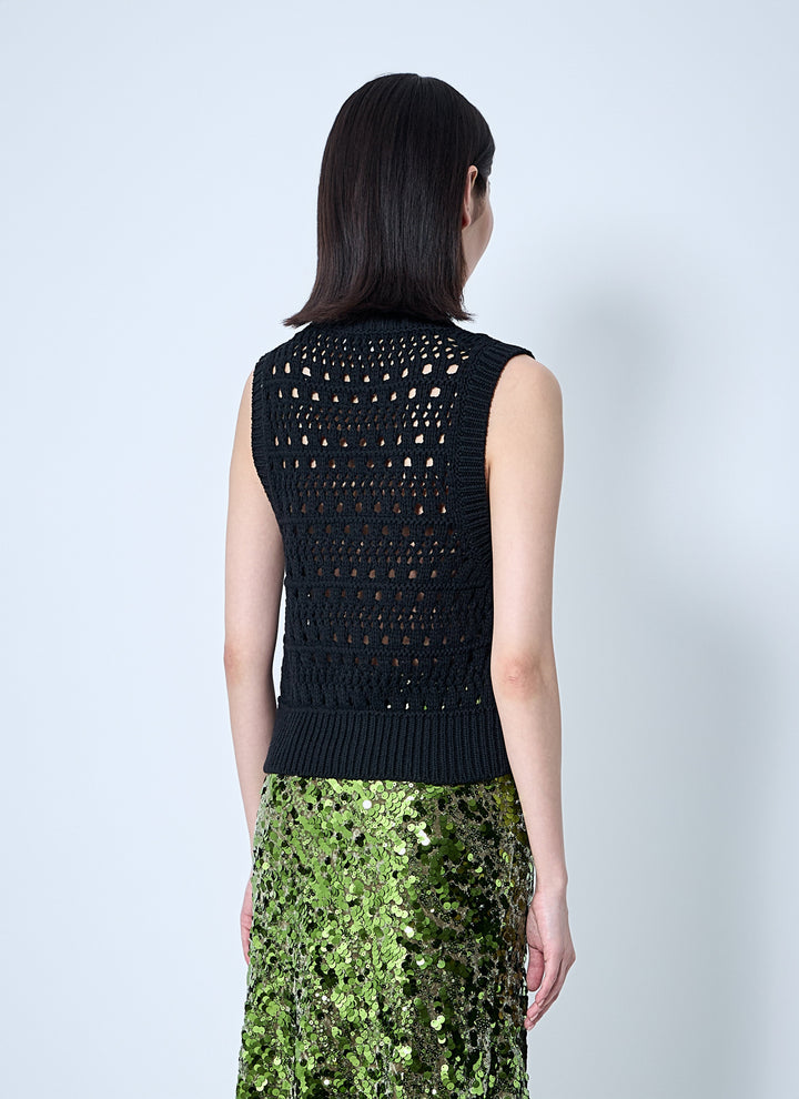 Ganni Women Logo Patch Vest