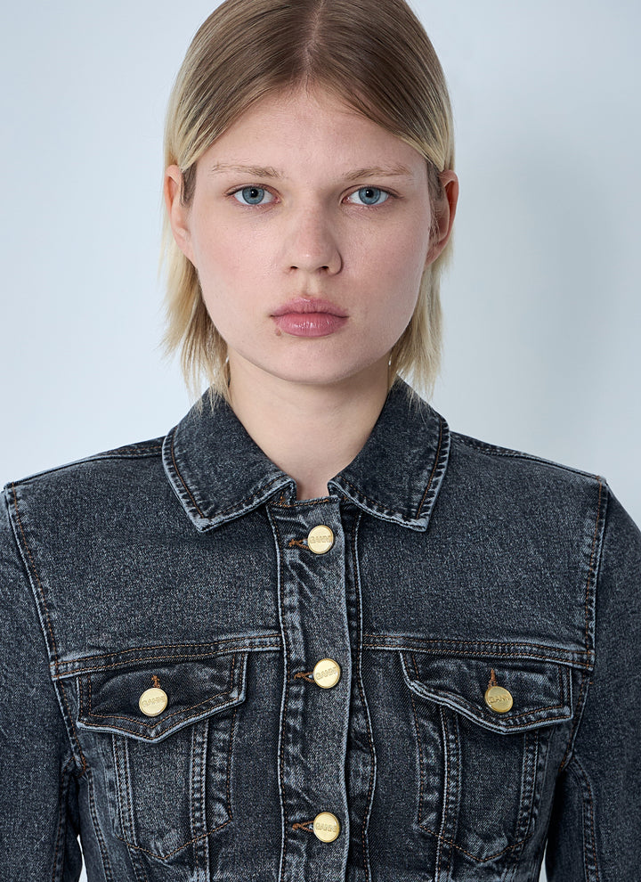 Ganni Women Stretch Denim Jacket