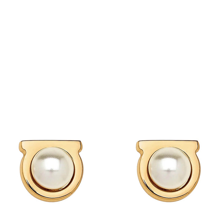 Ferragamo Women Gancini Pearl Earrings