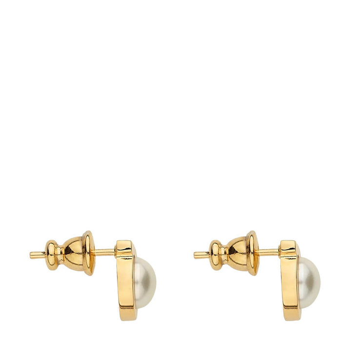 Ferragamo Women Gancini Pearl Earrings