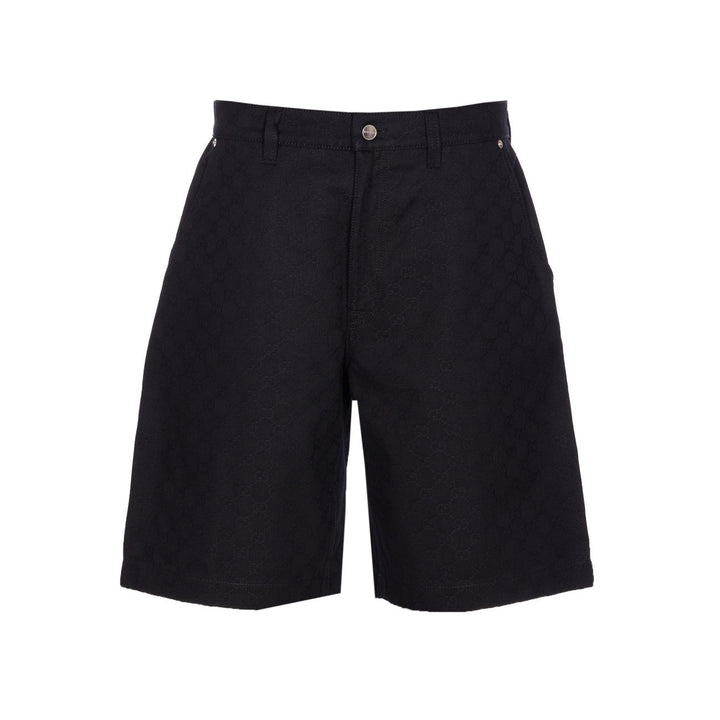 Gucci Men Gg Jacquard Denim Shorts