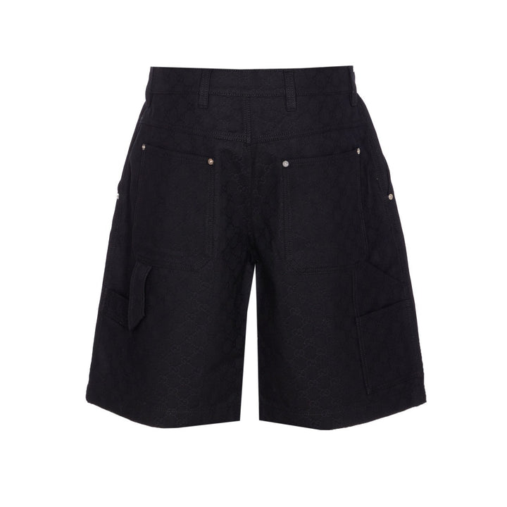 Gucci Men Gg Jacquard Denim Shorts