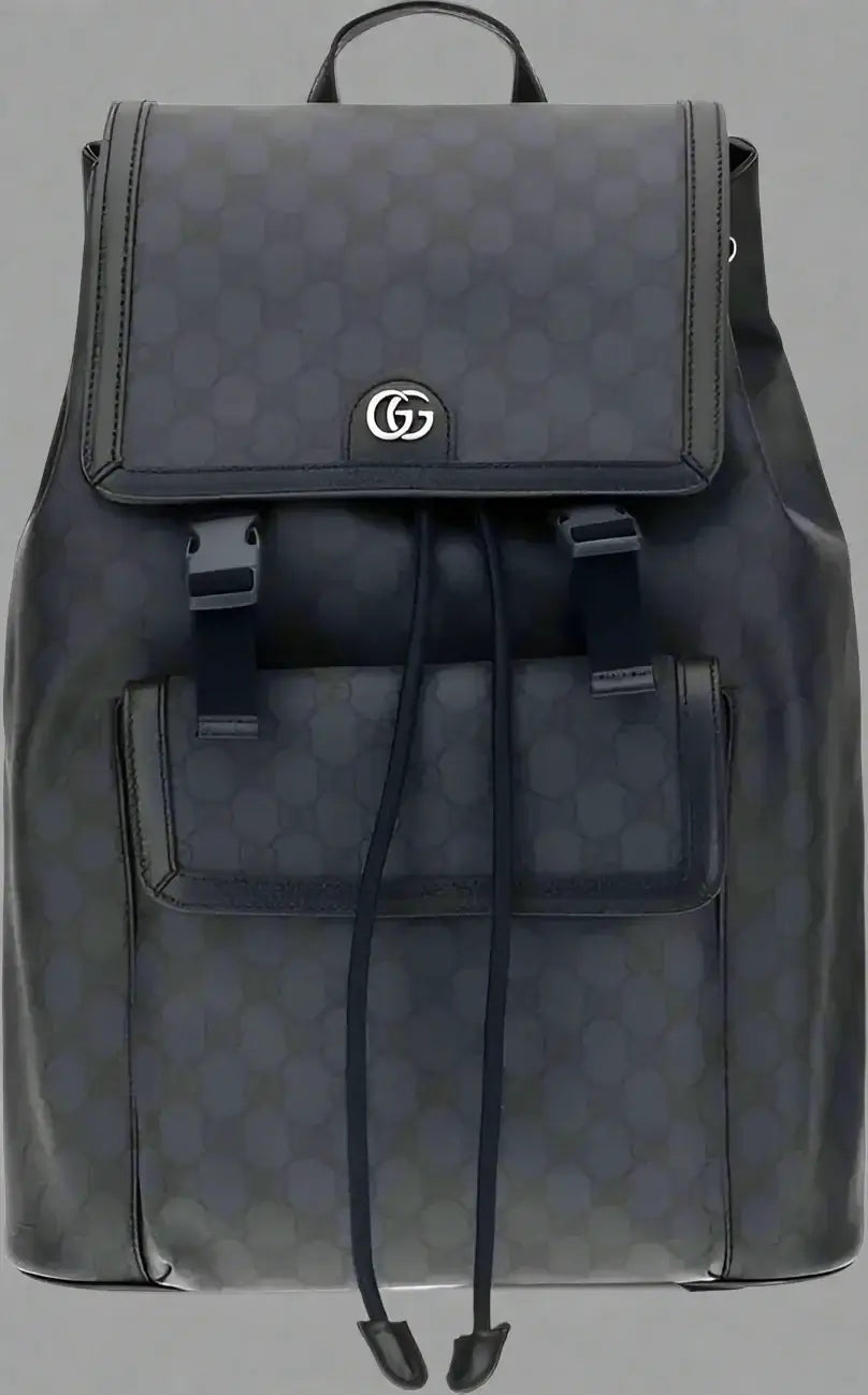 GUCCI men's Large Ophidia Backpack with all over embossed logo pattern