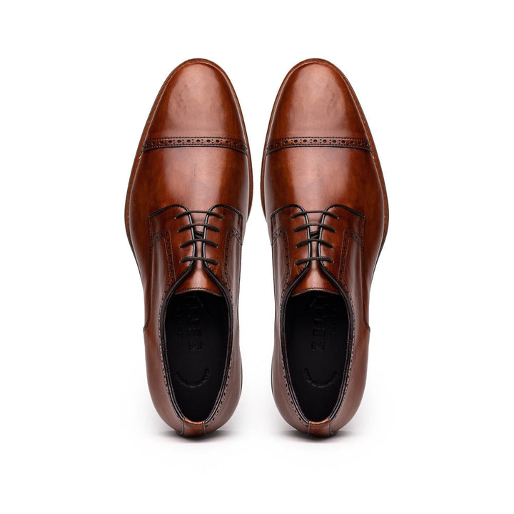 25-548-CGN GIOVANNI Italian Calfskin Lace Up Cognac