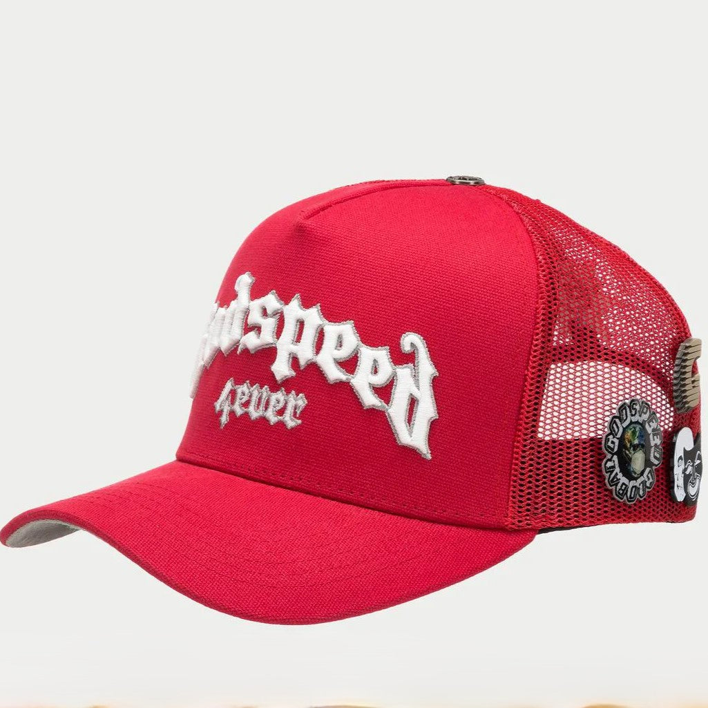 Godspeed Forever Trucker Hat Red