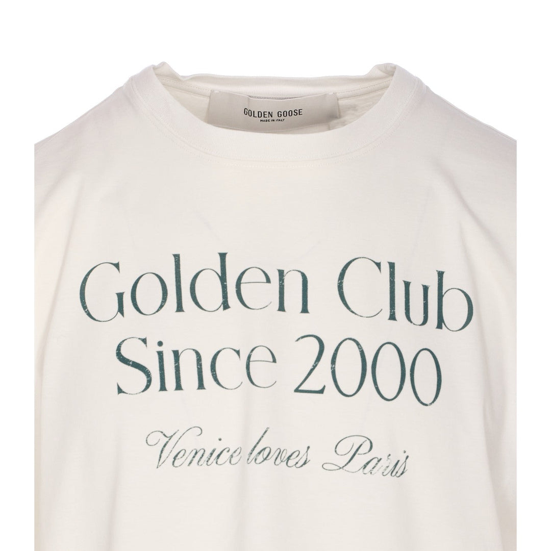 Golden Goose Men Golden Club Print Logo T-Shirt