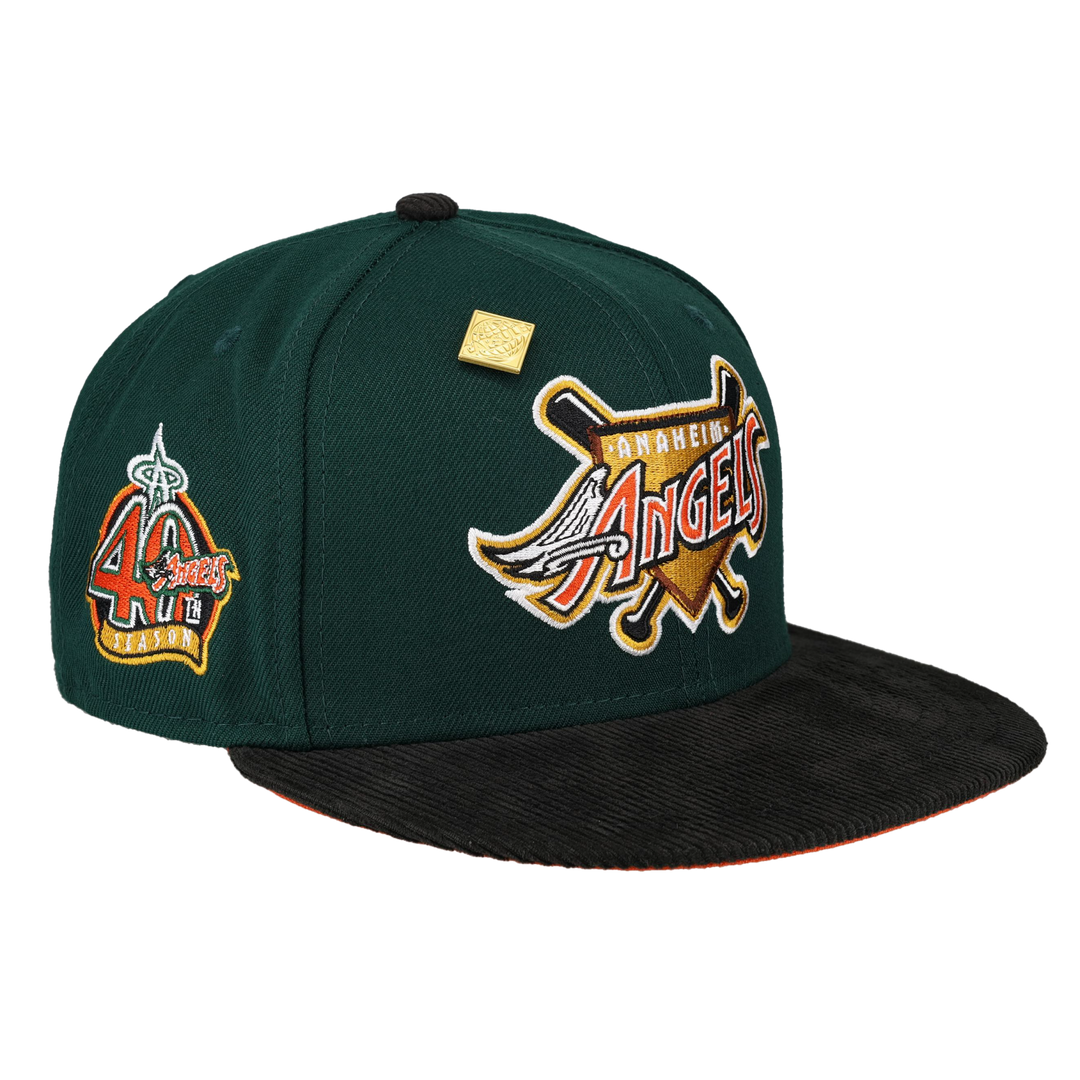 Anaheim Angels 40th Season Patch Corduroy Brim 59Fifty Fitted Hat